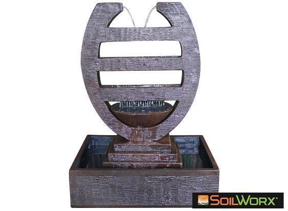 Harp Solar Fountain - Rust